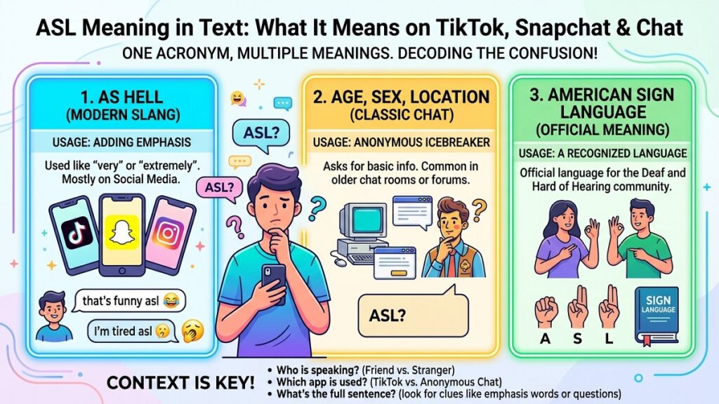 ASL Meaning in Text What It Means on TikTok, Snapchat & Chat