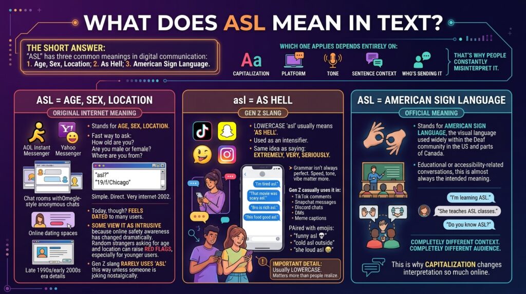 What Does ASL Meaning in Text? 