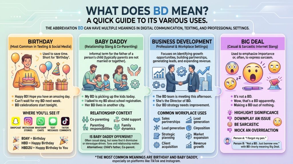 What Does BD Mean?