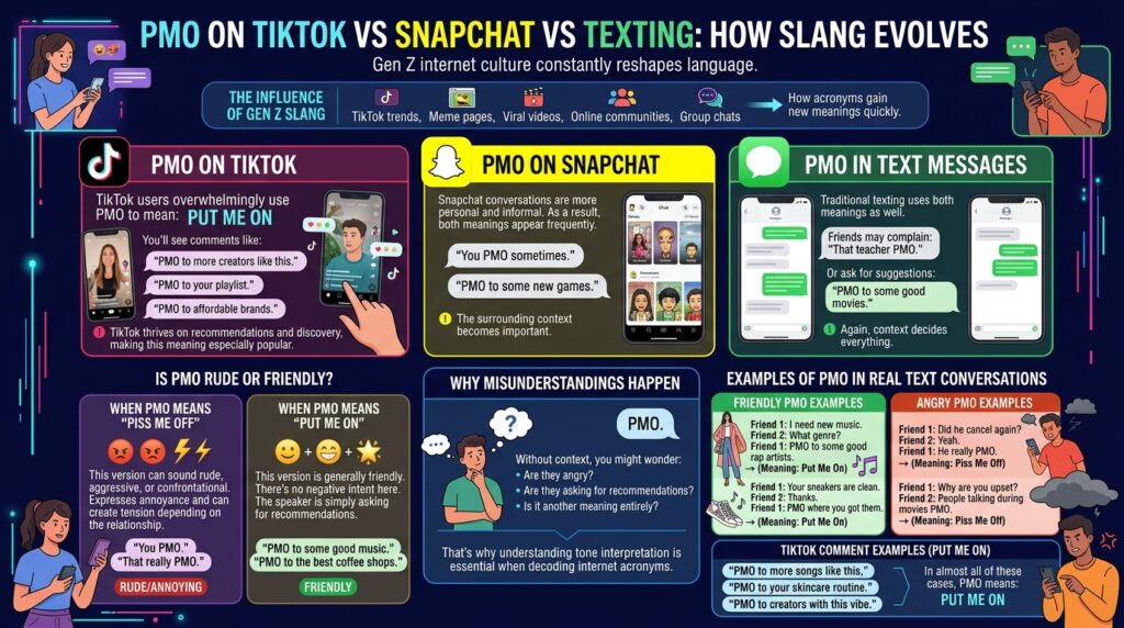 PMO on TikTok vs Snapchat vs Texting