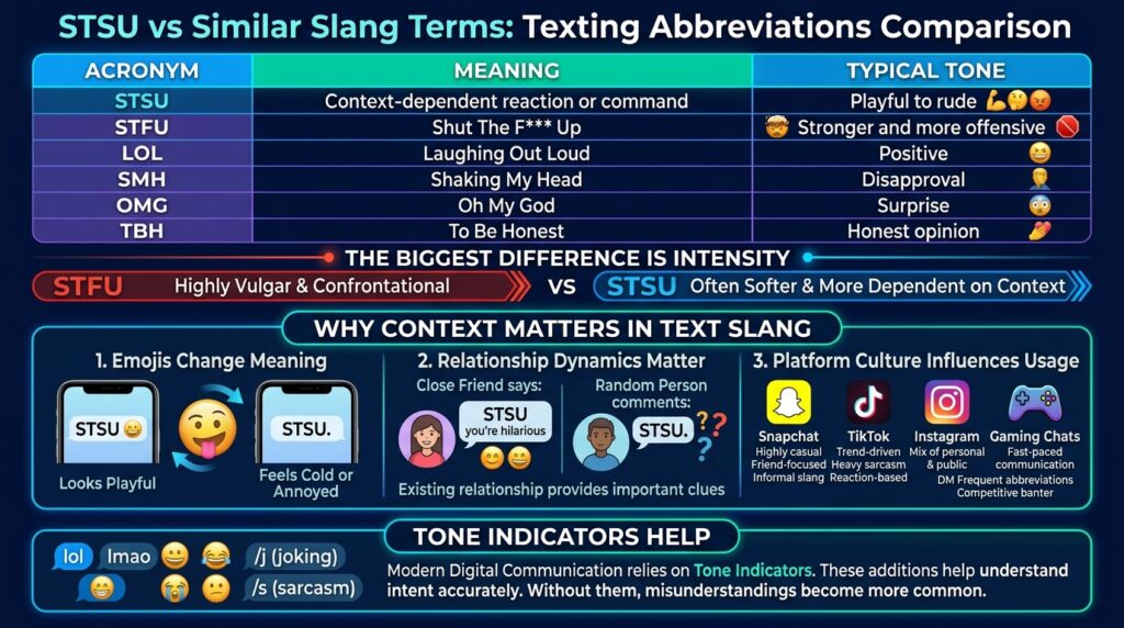 STSU vs Similar Slang Terms