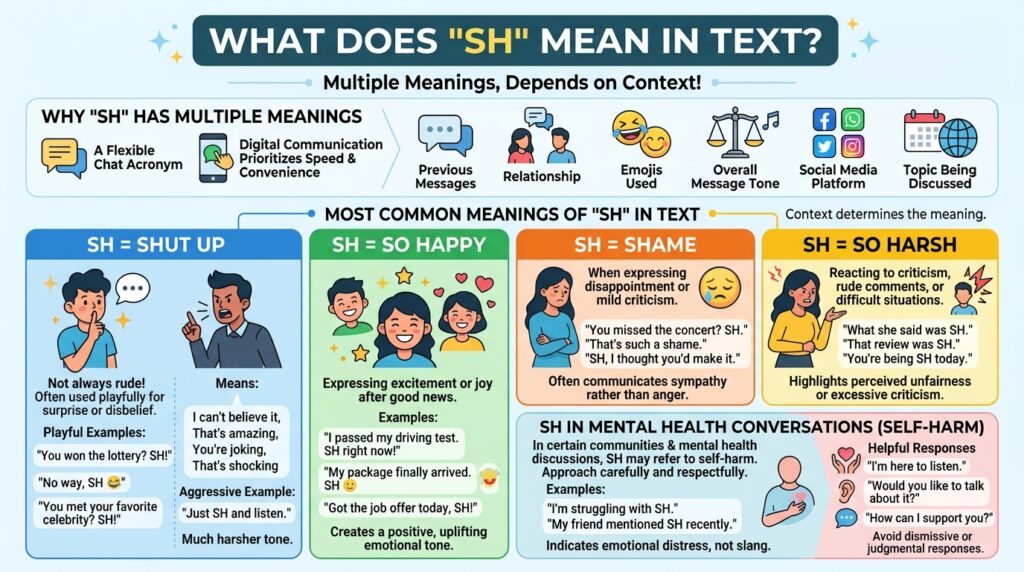 What Does SH Mean in Text Complete Meaning, Uses, and Examples 1
