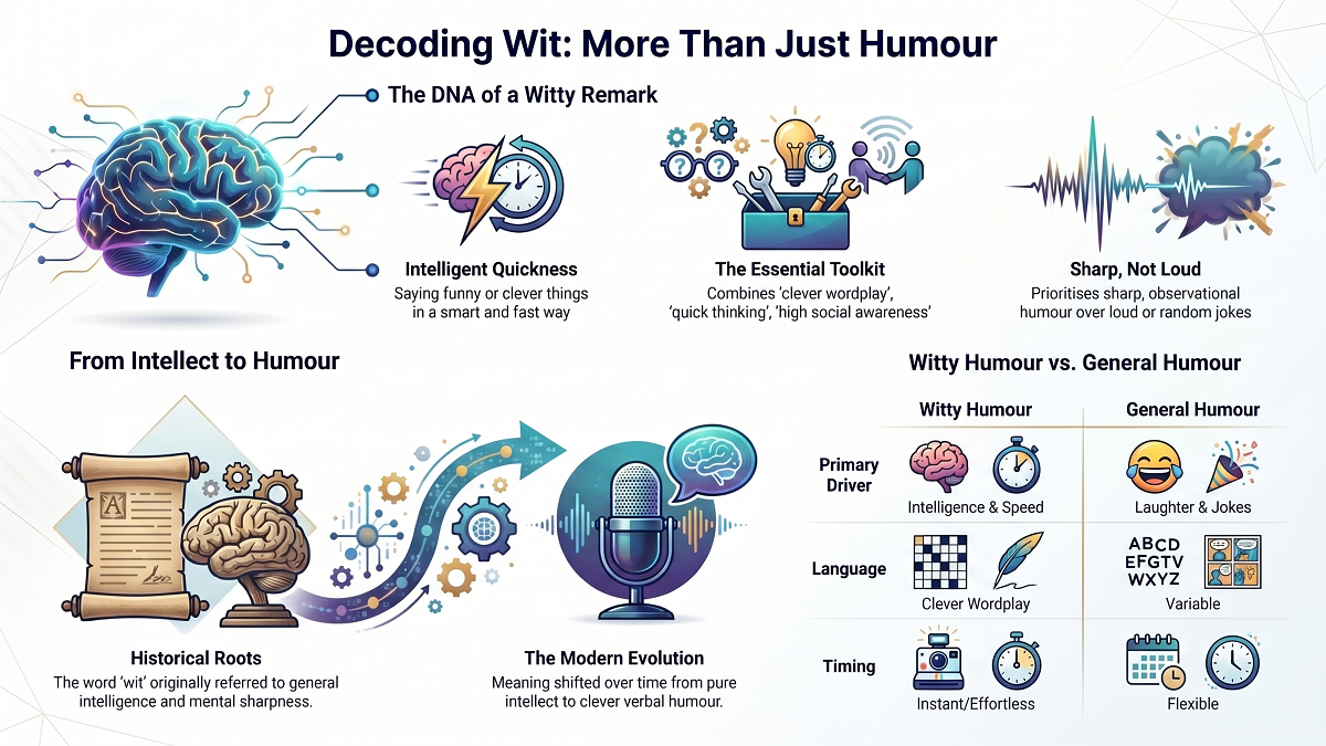 Witty Meaning: Definition, Examples, Synonyms & How to Use It