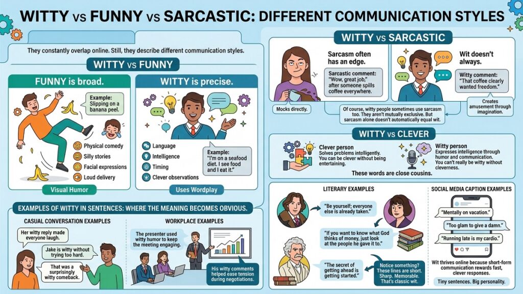 Witty vs Funny vs Sarcastic