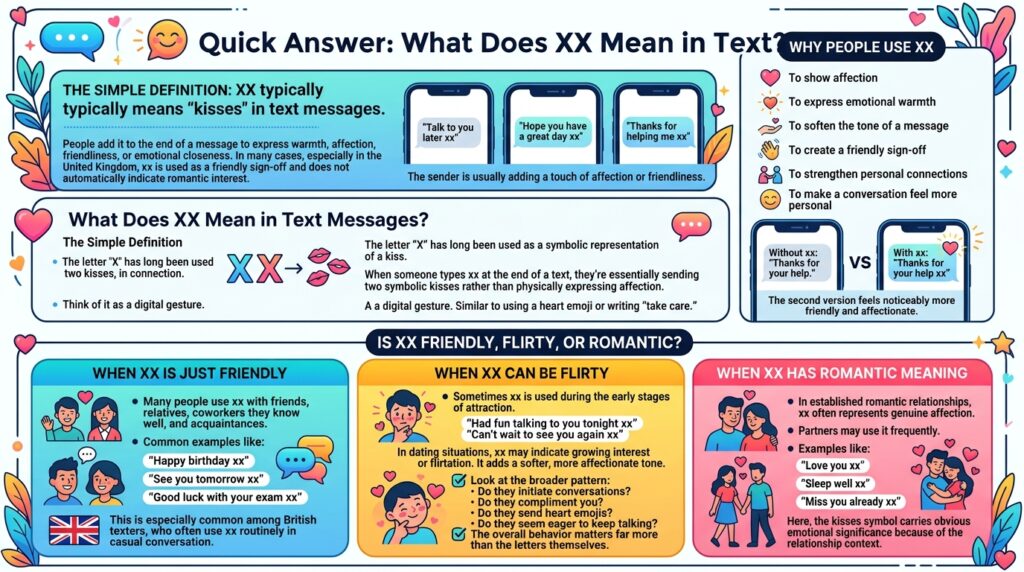Quick Answer: What Does XX Mean in Text?