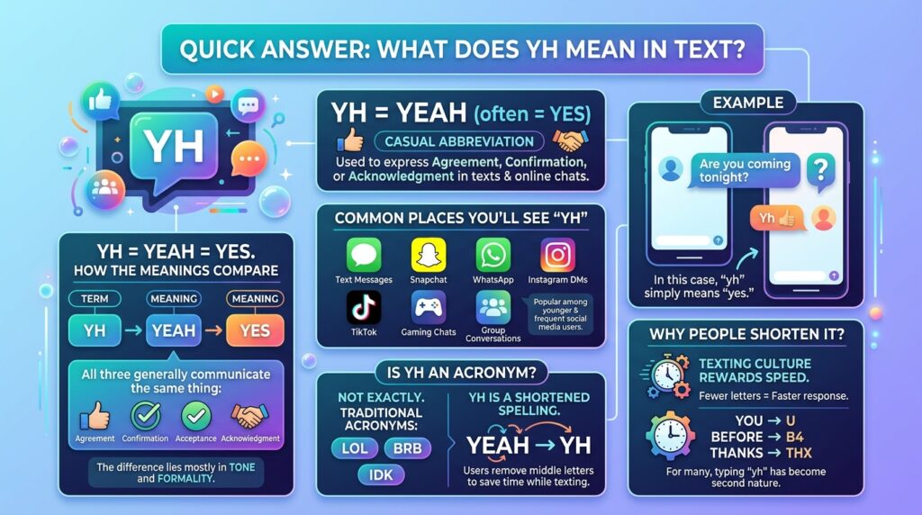 Quick Answer: What Does YH Mean in Text?