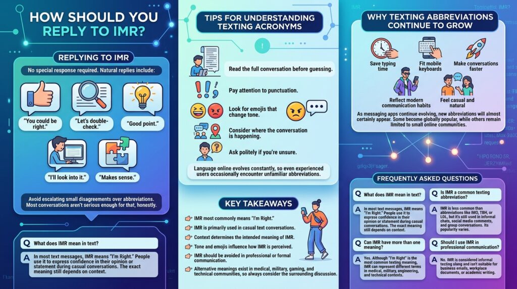 What Does IMR Mean in Text Complete Meaning, Uses, & Examples 3