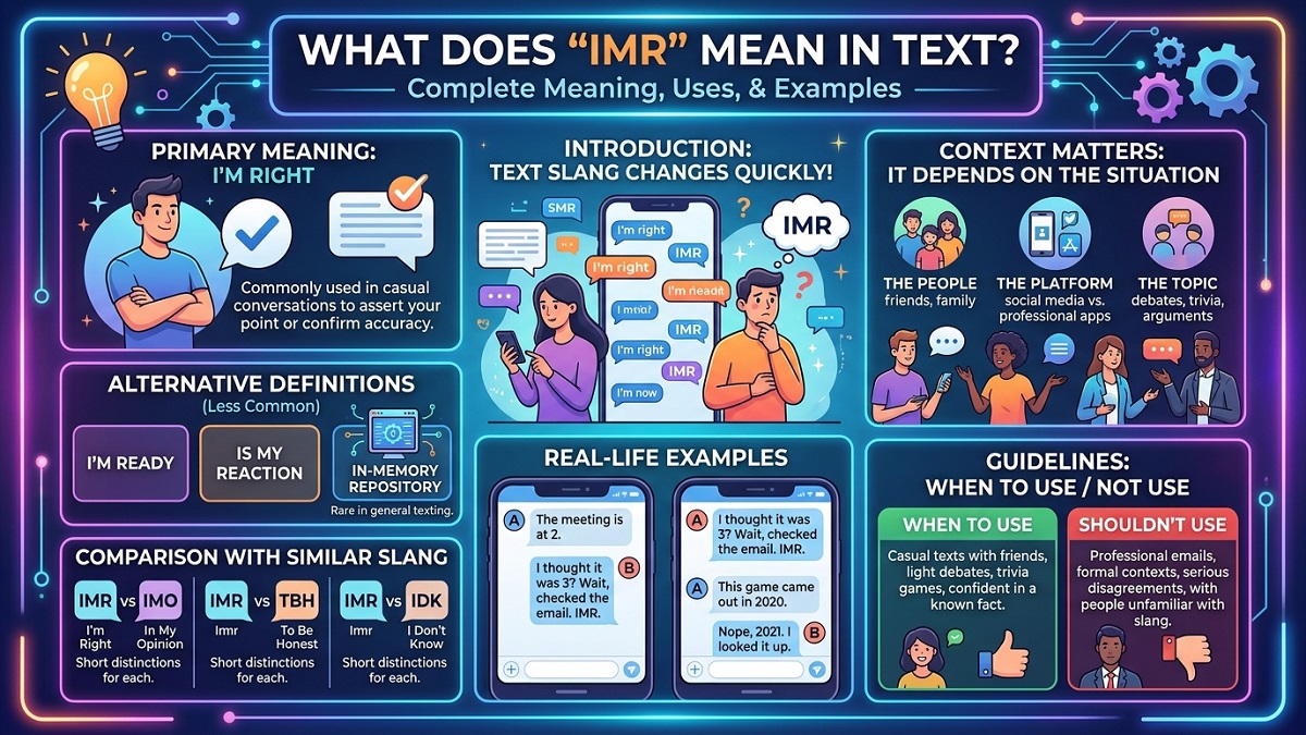 What Does IMR Mean in Text Complete Meaning, Uses, & Examples