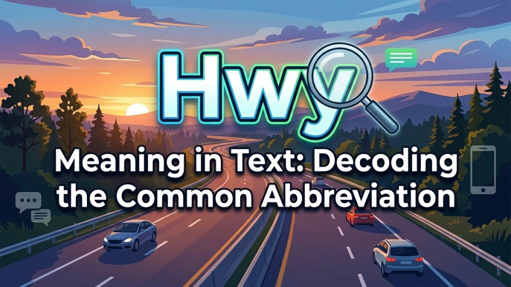 Hwy Meaning in Text Decoding the Common Abbreviation