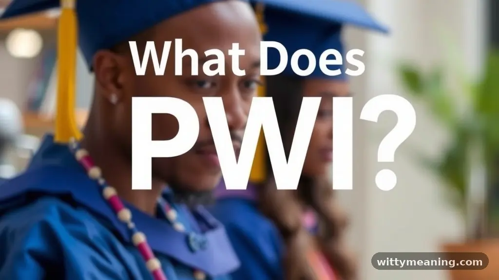 Academic Resources and Institutional Support - what does pwi mean