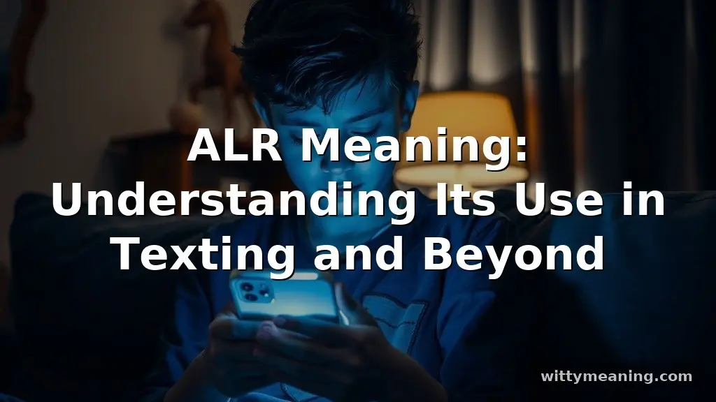 alr meaning