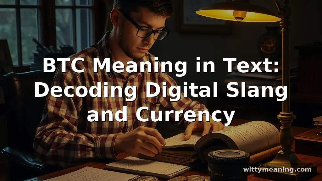 btc meaning in text