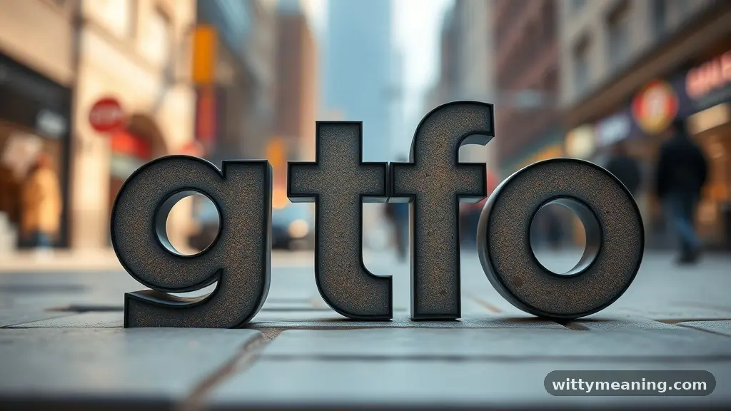 Defining the Acronym - what does gtfo mean in text