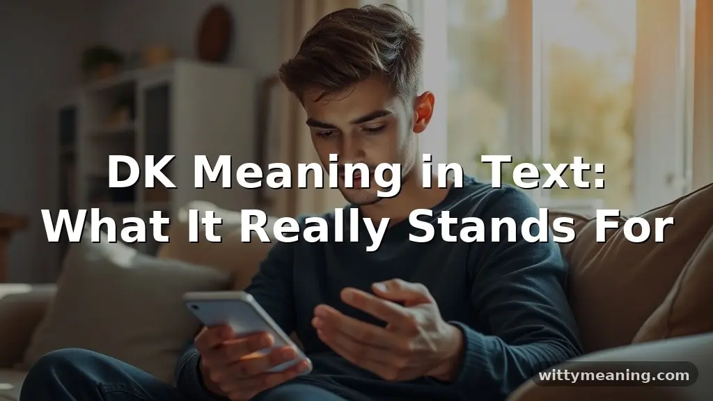 dk meaning in text