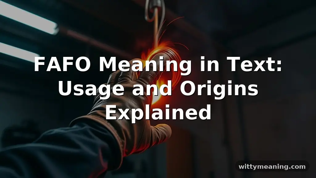 fafo meaning in text