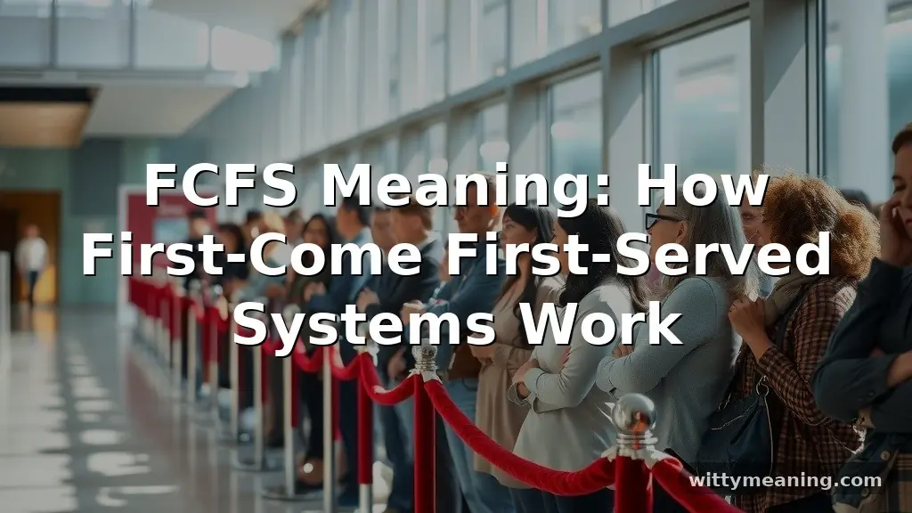 fcfs meaning