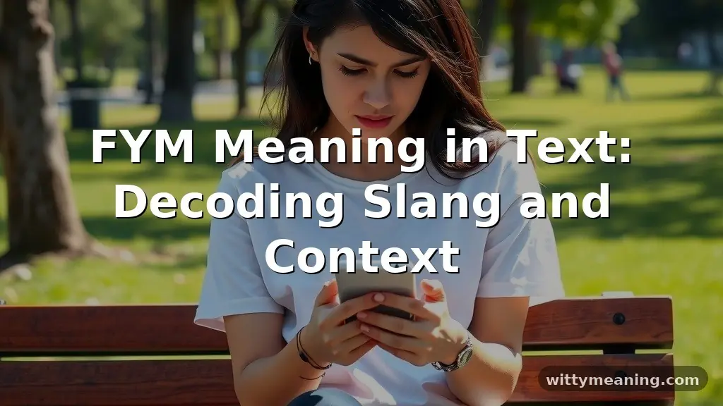fym meaning in text