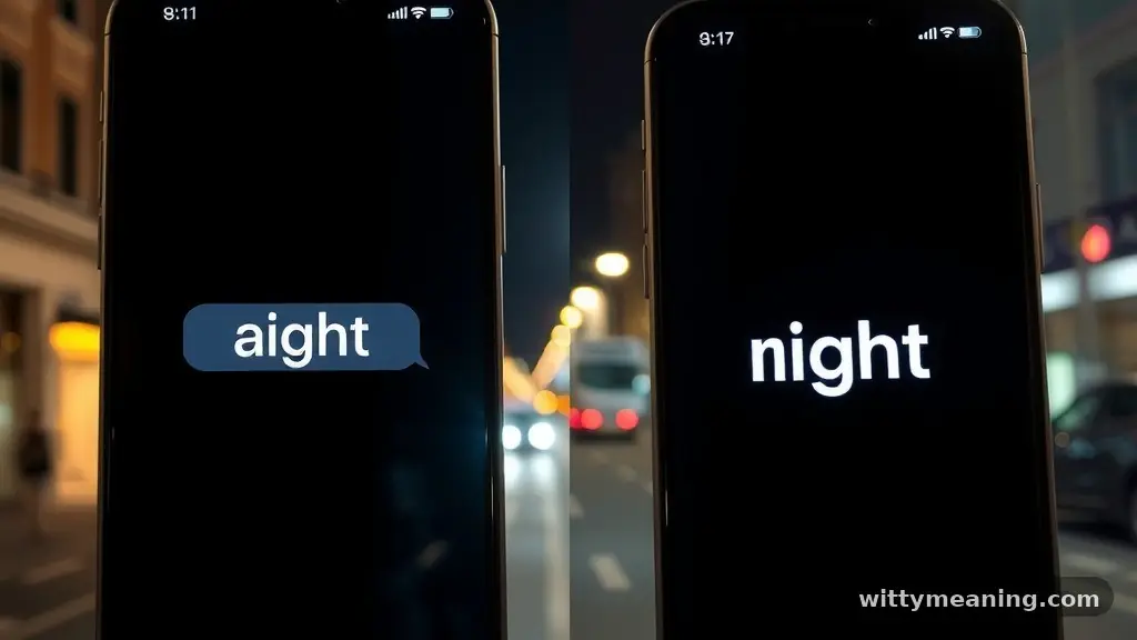 Ight vs. Aight in Digital Communication - ight meaning