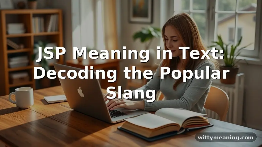 jsp meaning in text
