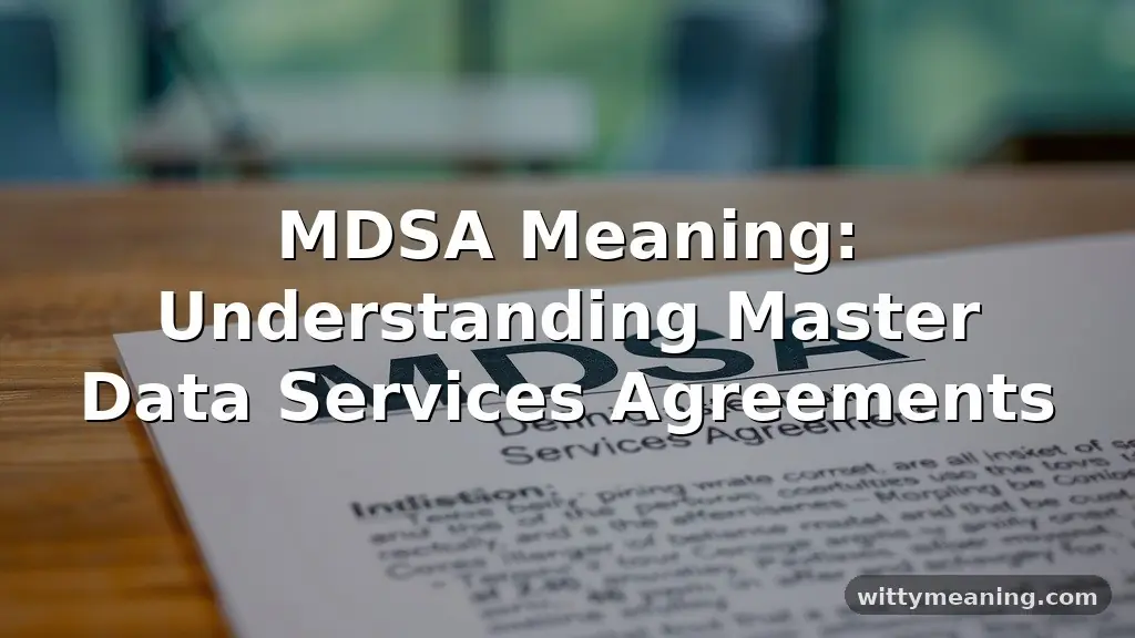 mdsa meaning