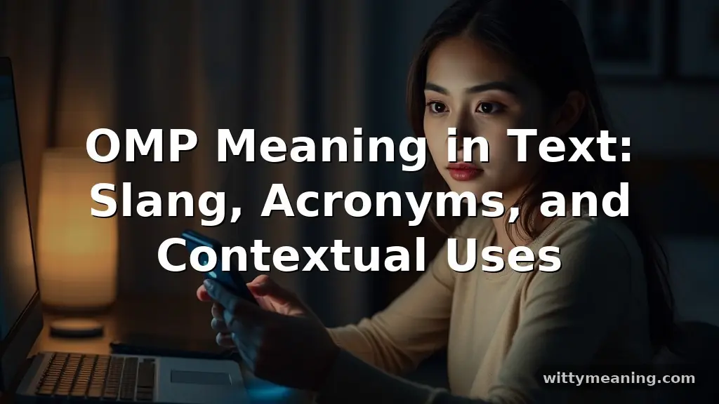 omp meaning in text