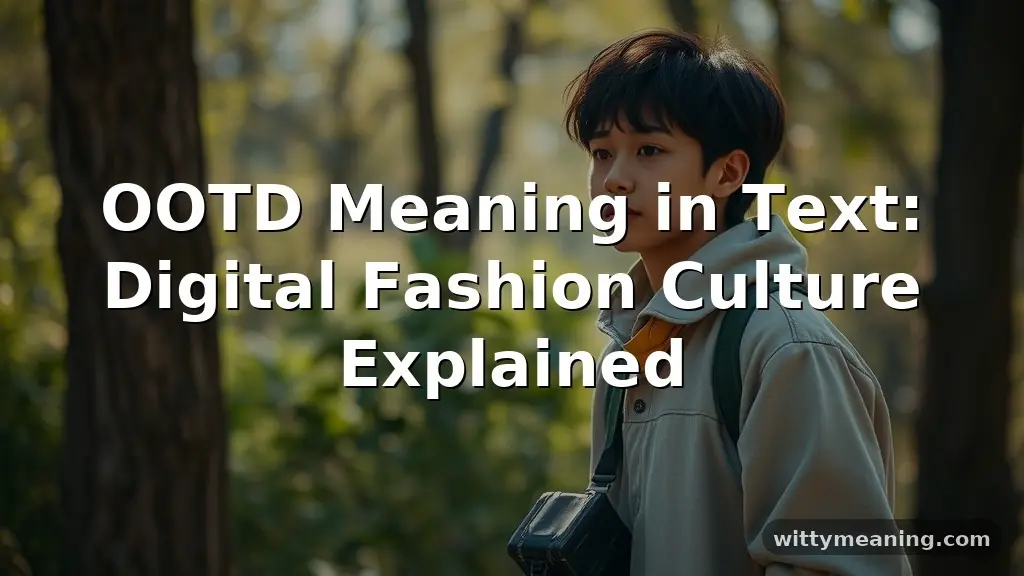 ootd meaning in text