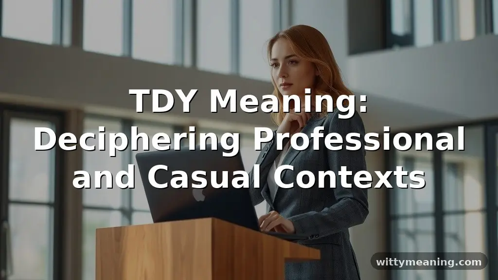 TDY Meaning