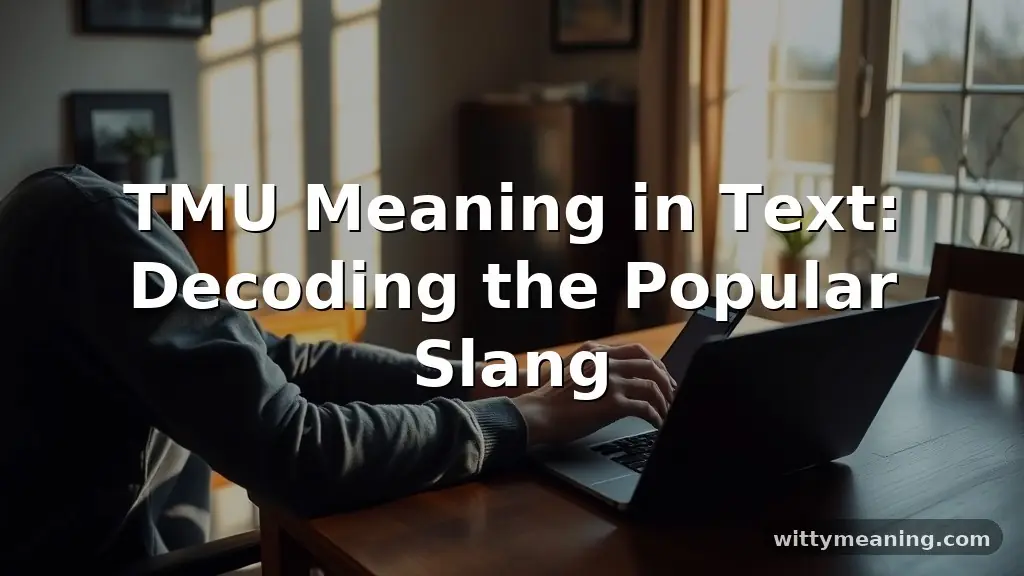 tmu meaning in text