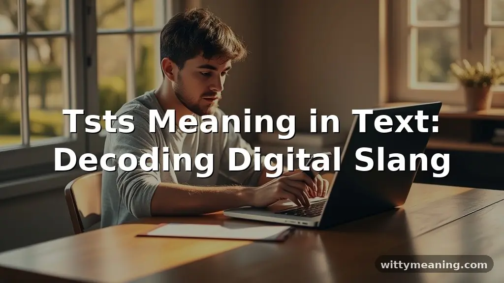 tsts meaning in text