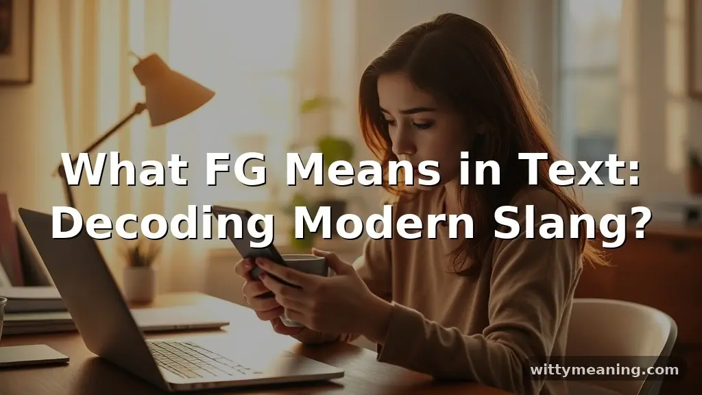 what does fg mean in text