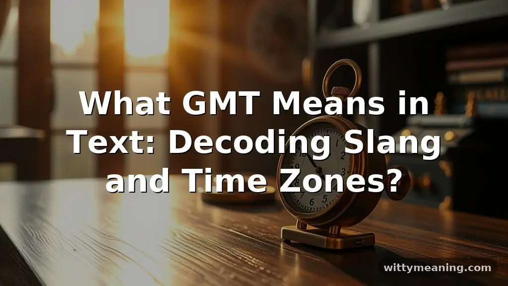 what does gmt mean in text
