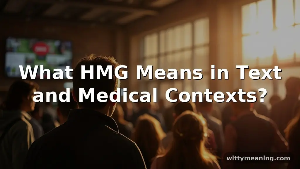 what does hmg mean in text