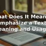 what does it mean to emphasize a text