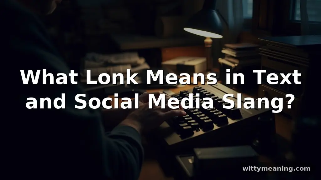 what does lonk mean in text