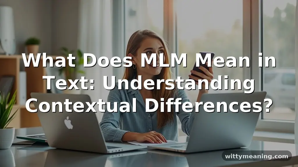 what does mlm mean in text