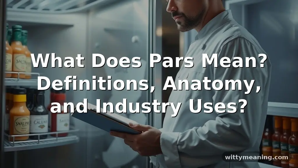 what does pars mean