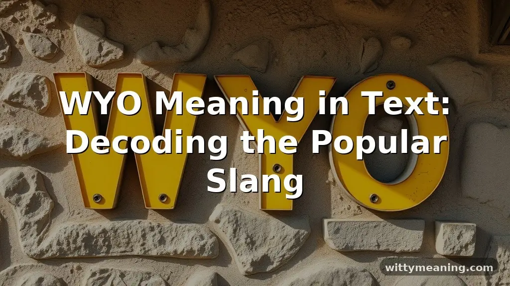 wyo meaning in text