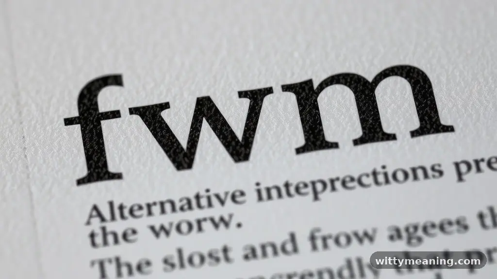 Alternative Interpretations and Overlapping Acronyms - fwm meaning