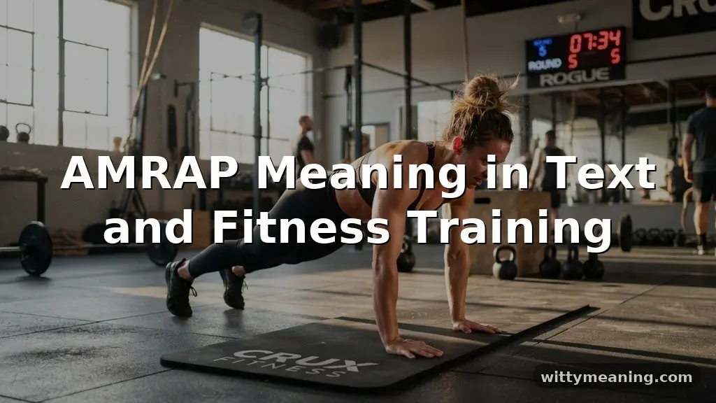 amrap meaning in text