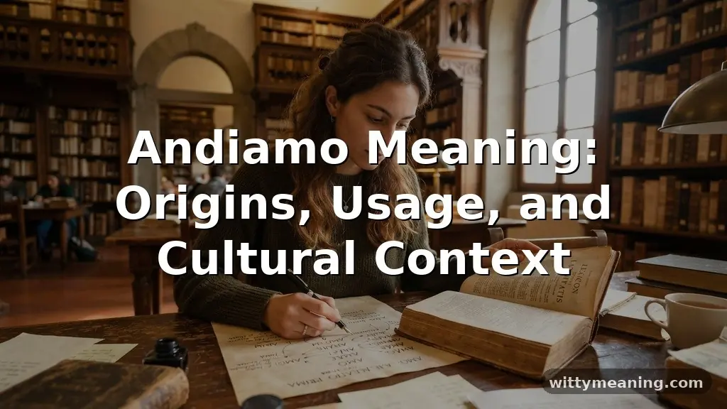 andiamo meaning