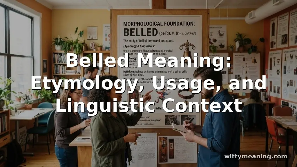 belled meaning
