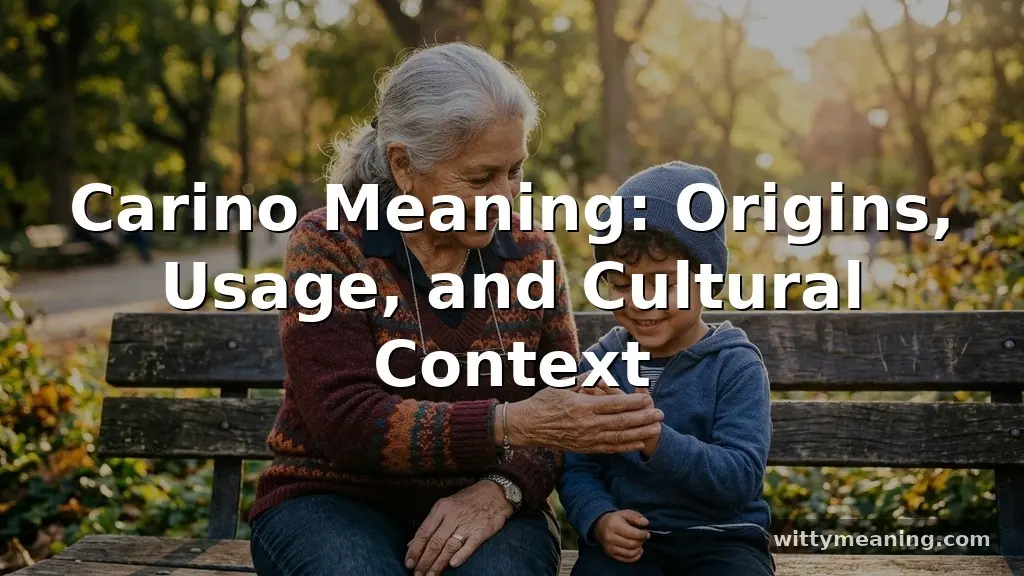 carino meaning