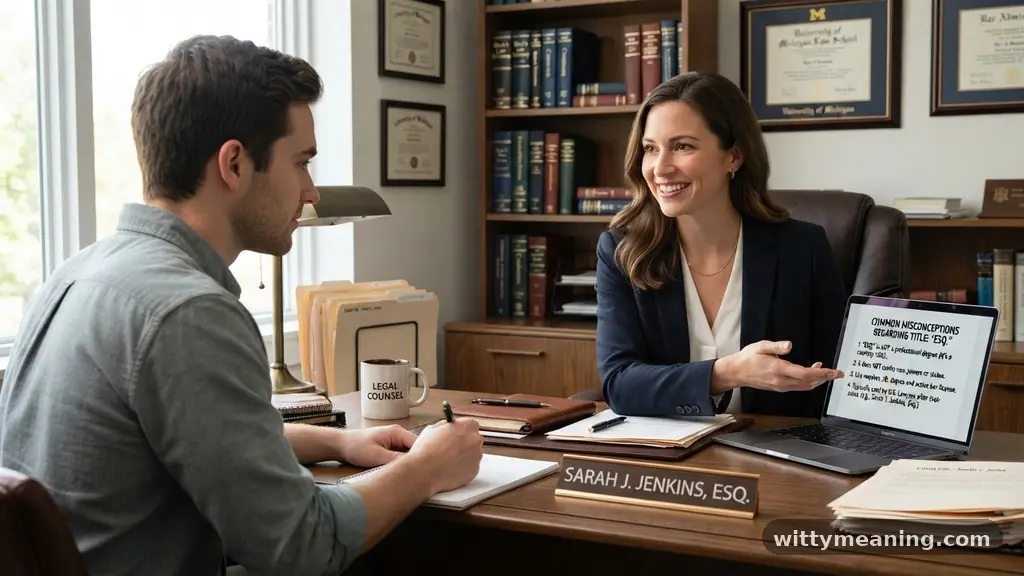 Common Misconceptions Regarding the Title - esq meaning