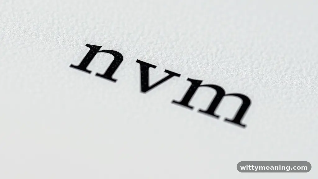 Comparing Common Texting Abbreviations - nvm meaning