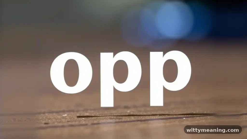 Defining Opp in Contemporary Slang - opp meaning