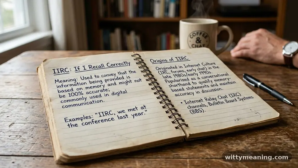 Defining the Acronym and Its Origins - iirc meaning