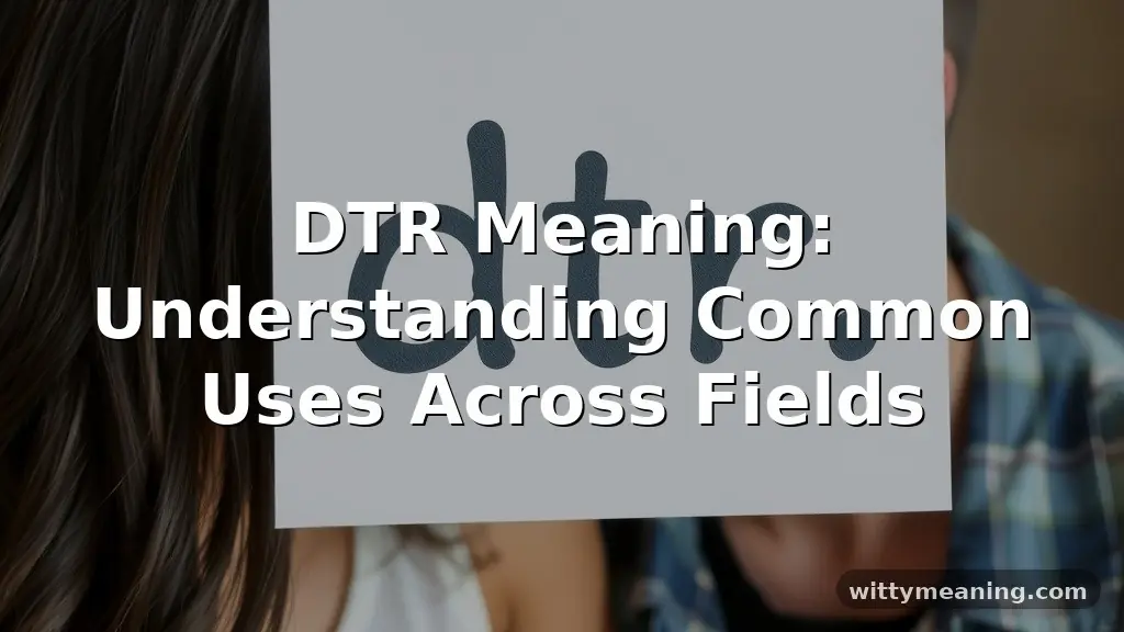 dtr meaning