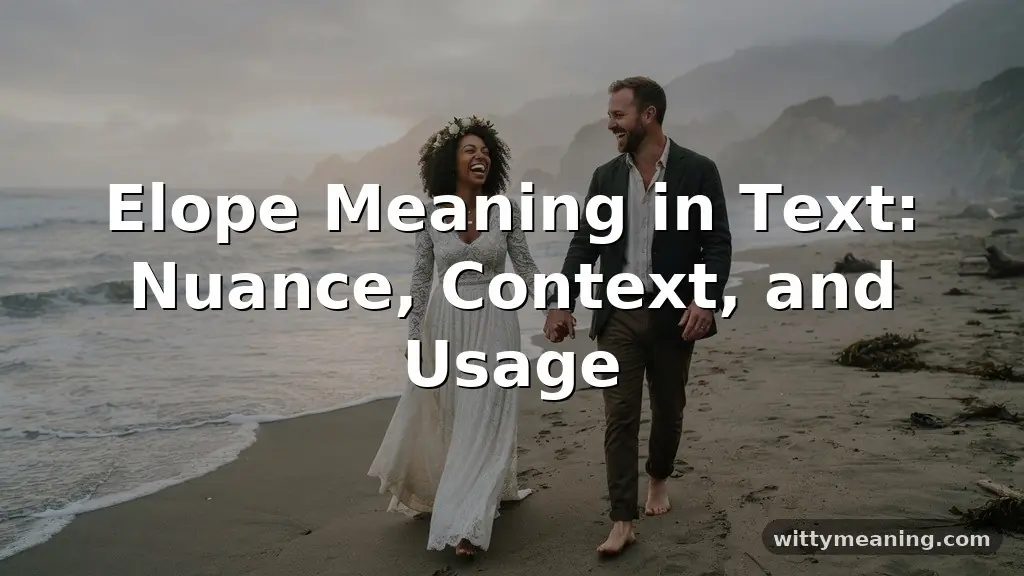 elope meaning in text