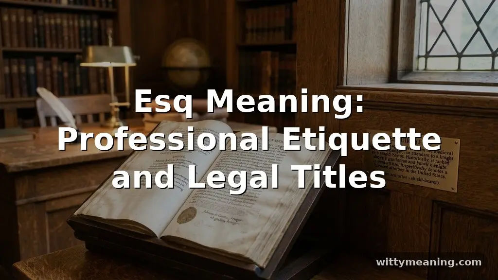 esq meaning