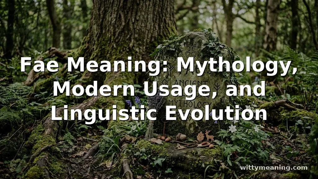 fae meaning